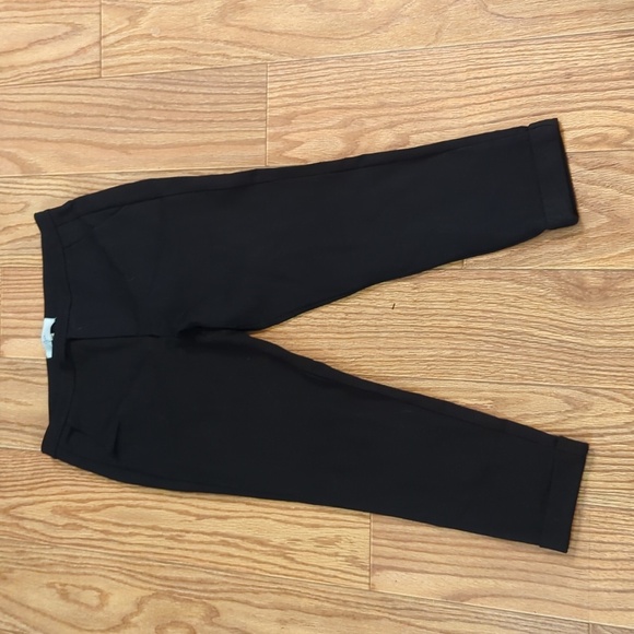 Joie Pants - Joie black cuffed cropped mid-rise business casual stretch office pants size 8